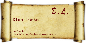Dima Lenke névjegykártya